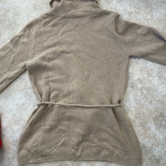 Talbots Beige Turtleneck Pure Cashmere Sweater Women's Size Large - Picture 3 of 6